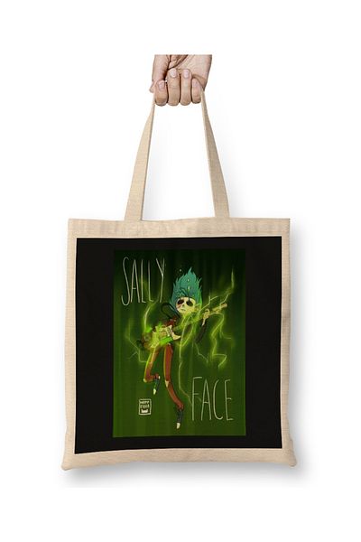 Baskı Dükkanı Sally Face 0 υφασμάτινη τσάντα με μακριά λαβή