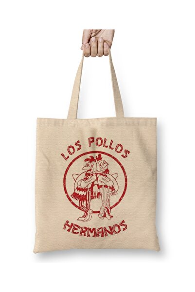 Baskı Dükkanı Los Pollos Hermanos Breaking Bad tkanina Torba duga Sa ručkom