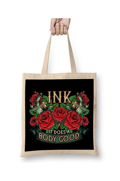 Baskı Dükkanı Smešna majica sa igračkom reči "Ink It Does A Body Good" za ume...