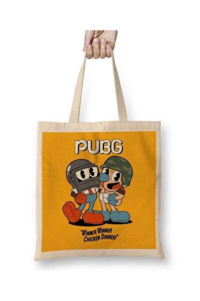 Baskı Dükkanı Cuphead Dobar dan za sjajnu bitku PUBG odeća Torba duga Sa ručkom