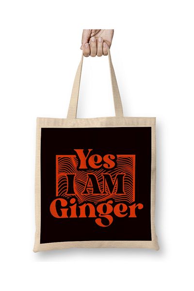 Baskı Dükkanı Ginger Girl Redhead Red Orange Hair Irish Red Head υφασμάτινη τσάντα με μακριά λαβή