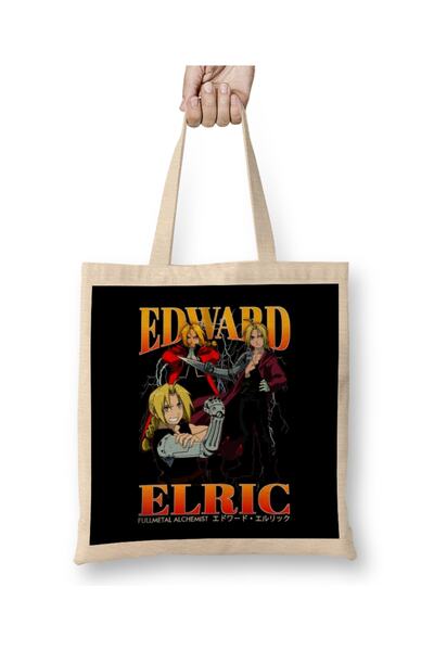 Baskı Dükkanı Geantă din pânză Edward Elric cu mâner lung