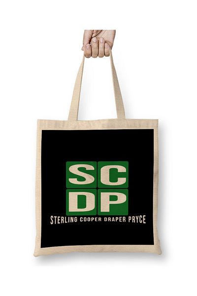 Baskı Dükkanı Sterling Cooper Draper Pryce Mad Men εμπνευσμένο 01 υφασμάτινη τσάντα μακριά λαβή