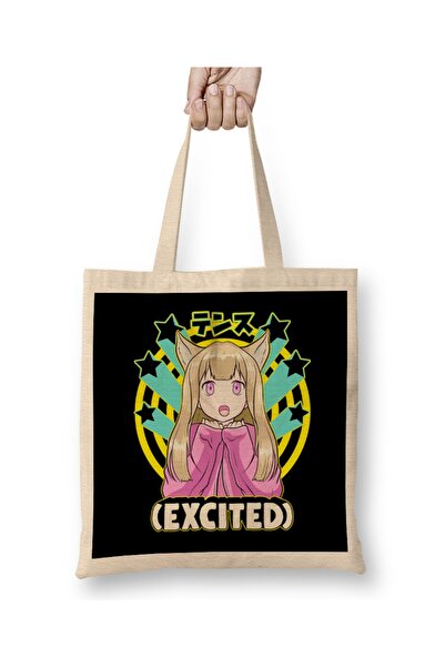 Baskı Dükkanı Anime japanska devojka manga uzbuđeno lice slatka otaku odeća T...