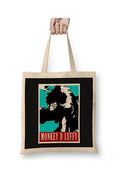 Baskı Dükkanı Luffy One Piece 04 υφασμάτινη τσάντα μακριά λαβή