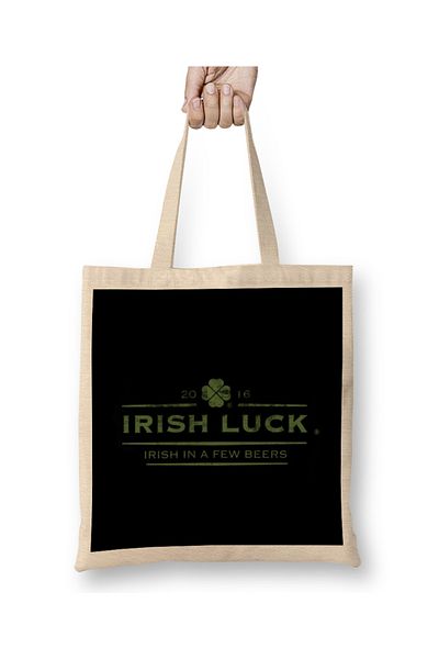 Baskı Dükkanı Irish luck υφασμάτινη τσάντα με μακριά λαβή
