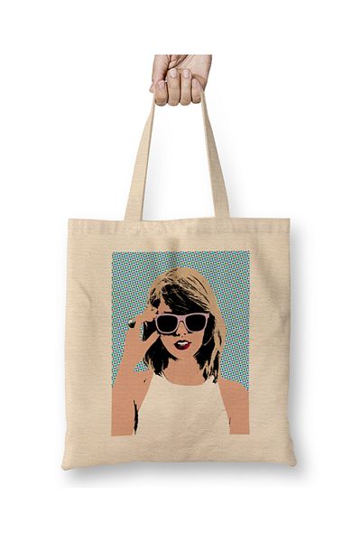 Baskı Dükkanı Taylor Swift 05 υφασμάτινη τσάντα μακριά λαβή