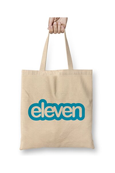 Baskı Dükkanı Stranger Things Eleven majica sa logotipom sa Twittera Torba Du...