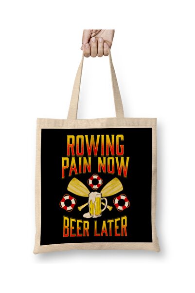 Baskı Dükkanı Bol od veslanja sada, pivo kasnije - smešna majica za veslački ...