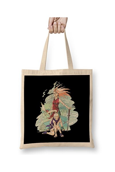 Baskı Dükkanı Naruto Sakura Ino i Sasuke odeća Torba duga Sa ručkom