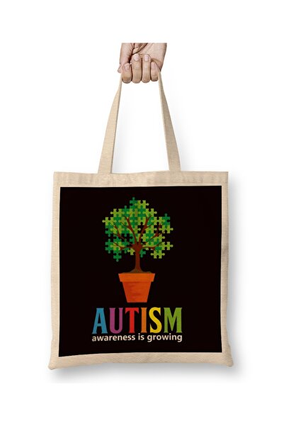 Baskı Dükkanı Drvo svesti o autizmu, slagalica za autiste, traka, tkanina za ...