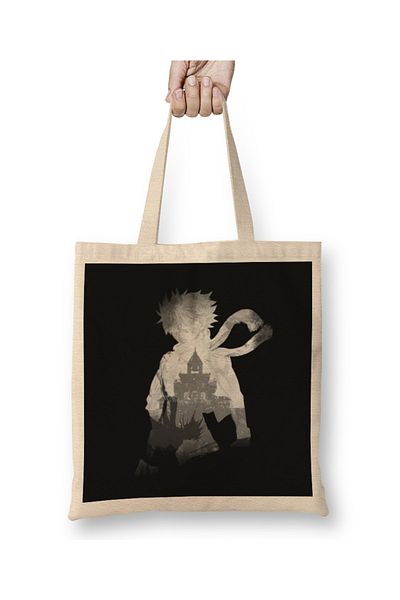 Baskı Dükkanı Μονόχρωμη υφασμάτινη τσάντα Dragneel με μακριά λαβή