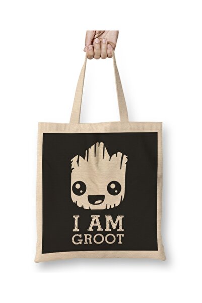 Baskı Dükkanı Čuvari galaksije Slatka anime beba Groot odeća Torba duga Sa ru...