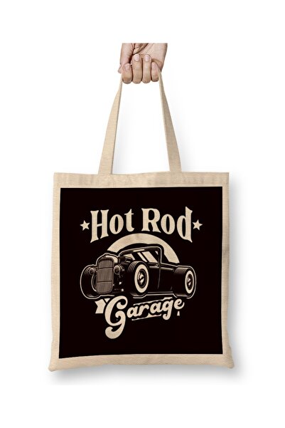 Baskı Dükkanı Garaža za hot rod vozila Stari američki automobili Klasični mot...