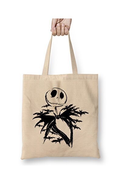 Baskı Dükkanı حقيبة قماش كابوس بمقبض طويل