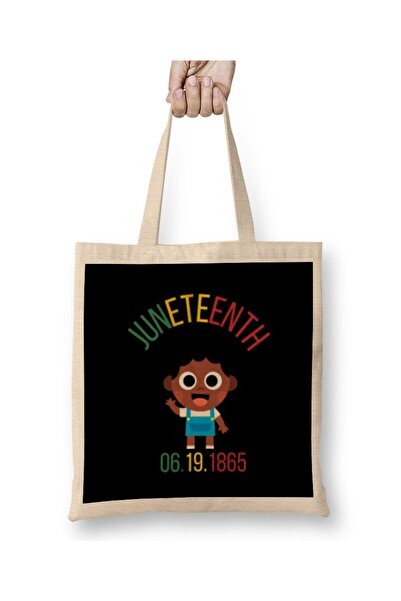 Baskı Dükkanı DECA Juneteenth Juneteenth Juneteenth 2021 1865 Tkanina Torba D...