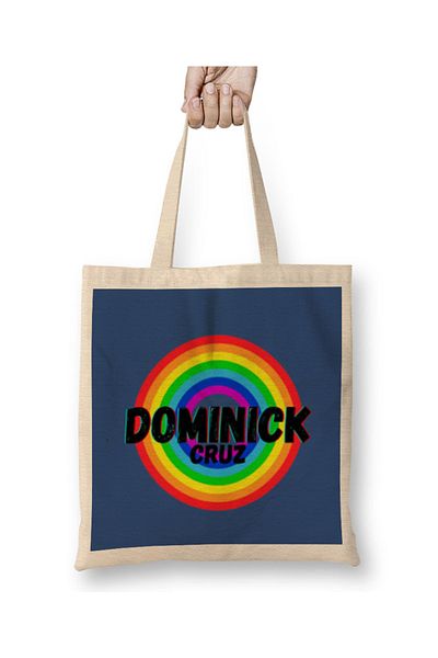 Baskı Dükkanı Dominick Cruz - Vintage Retro Rainbow Style Warriors Design Wrestlers-Gift Tote Bag Mâner lung