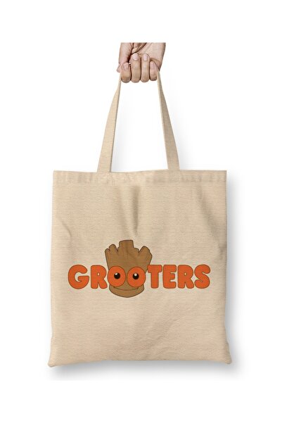 Baskı Dükkanı Čuvari galaksije Grooters Baby Groot tkanina Torba duga Sa ručkom