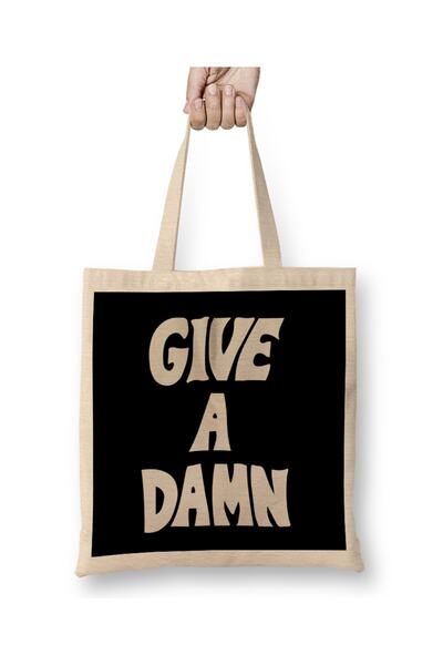Baskı Dükkanı Give A Damn As Worn By Alex Turner Bela tkanina Torba Dugačka S...