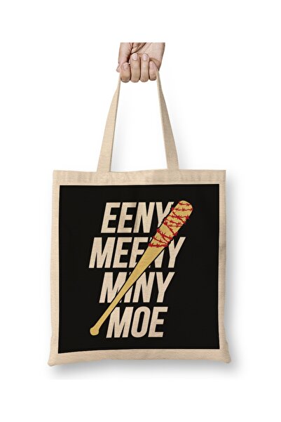 Baskı Dükkanı Eeny Meeny Miny Moe Negan Tkanina Torba Duga Sa ručkom