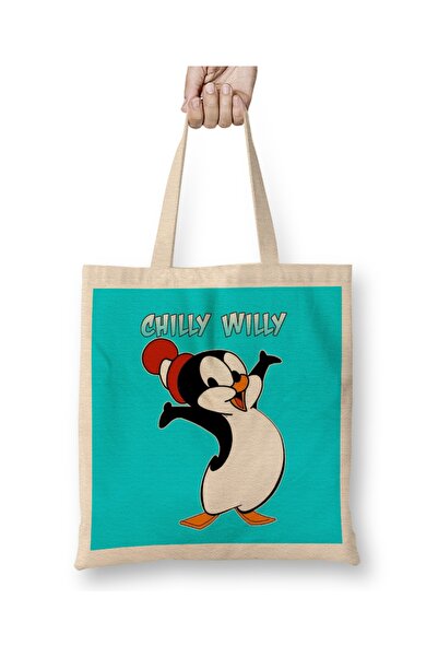 Baskı Dükkanı Chilly Willy tkanina Torba duga Sa ručkom