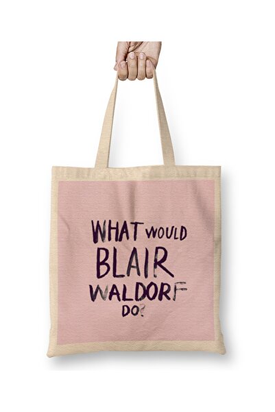 Baskı Dükkanı Šta bi uradila Blair Waldorf 03 Tkanina Torba Dugačka Sa ručkom