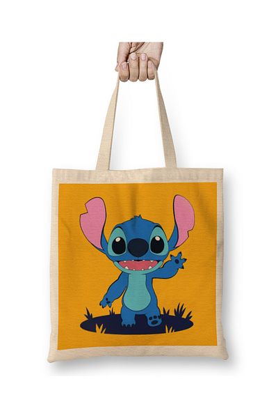 Baskı Dükkanı Geantă din pânză Stitch 01 cu mâner lung