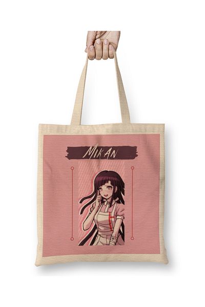 Baskı Dükkanı Υφασμάτινη τσάντα Mikan Tsumiki Danganonpa με μακριά λαβή