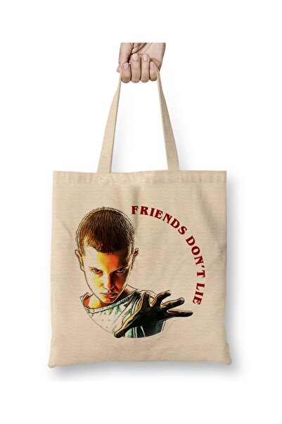 Baskı Dükkanı Stranger Things Jedanaest Prijatelja Tkanina Torba Duga Sa ručkom