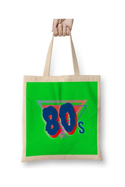 Baskı Dükkanı Anii 80 Vintage Retro Design Slogan Style Art- Tv Kid Filme Geantă din pânză Mâner lung