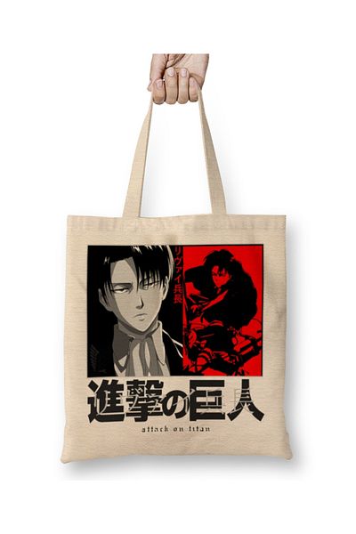 Baskı Dükkanı Attack On Titan Levi 01 υφασμάτινη τσάντα με μακριά λαβή