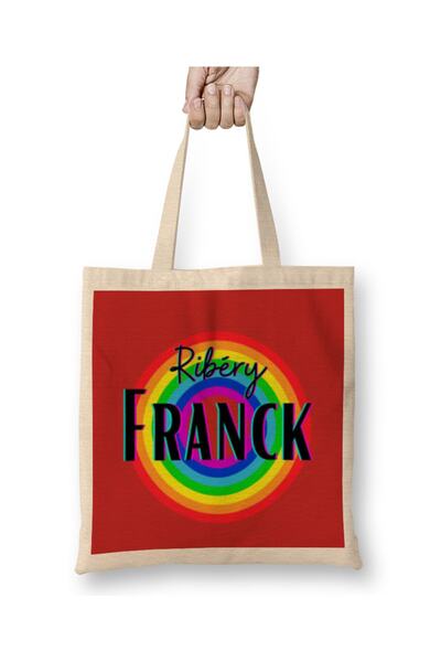 Baskı Dükkanı Franck Ribéry - Vintage retro stil duginih boja Bez Torba Dugi ...