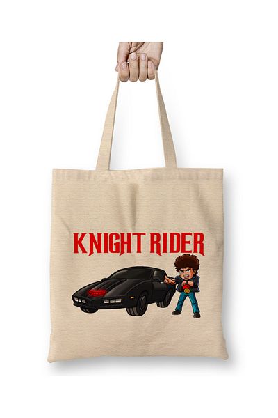 Baskı Dükkanı Η υφασμάτινη τσάντα Knight Rider 01 με μακριά λαβή