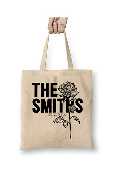 Baskı Dükkanı The Smiths 02 υφασμάτινη τσάντα με μακριά λαβή