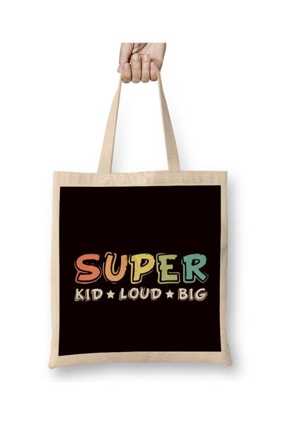 Baskı Dükkanı Super Kid Glasno Veliki Sin Ćerka Sestra Brat Deca Beba Tkanina...