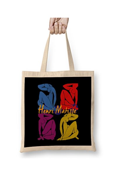 Baskı Dükkanı Henri Matisse Pogled na izložbu u Kolijoru Platno Torba Dugo Sa...