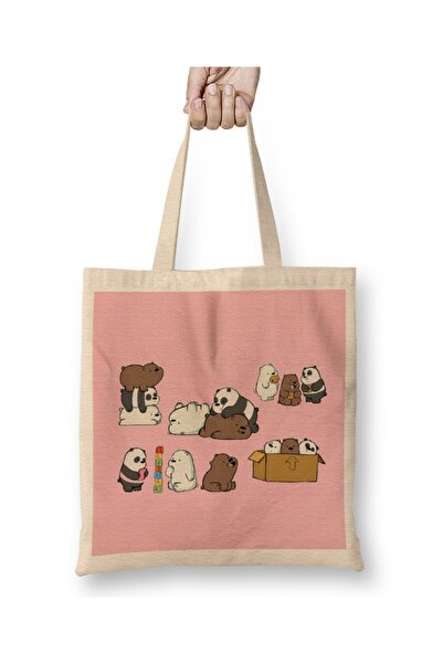Baskı Dükkanı We Bare Bears Slatka tkanina Torba Duga Sa ručkom