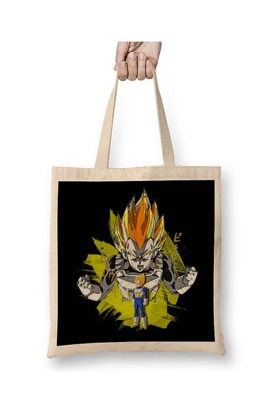Baskı Dükkanı Υφασμάτινη τσάντα Vegeta Prince με μακριά λαβή