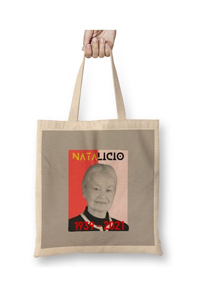 Baskı Dükkanı Geantă din pânză Diana Natalicio RIP cu mâner lung