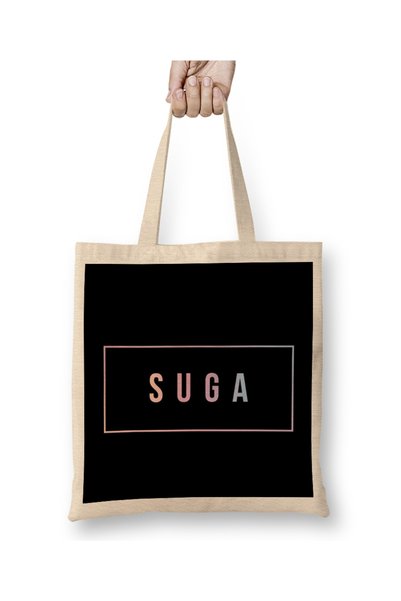 Baskı Dükkanı Suga Bts Jednostavna Suga Bts Fan Tkanina Torba Duga Sa ručkom