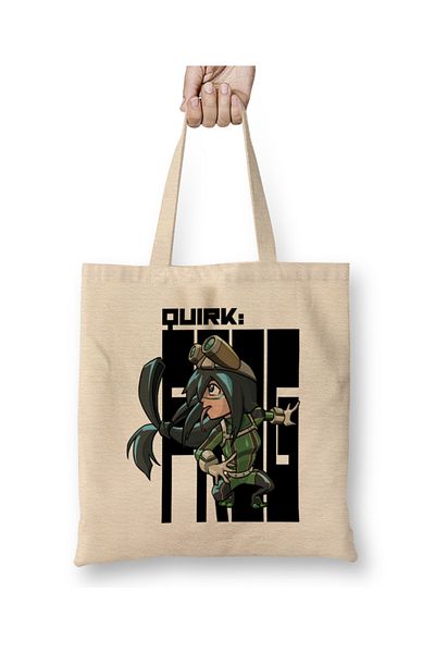 Baskı Dükkanı Υφασμάτινη τσάντα My Hero Academia Tsuyu Asui με μακριά λαβή