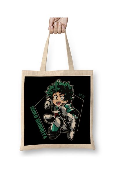 Baskı Dükkanı Υφασμάτινη τσάντα My Hero Academia Izuku Midoriya με μακριά λαβή