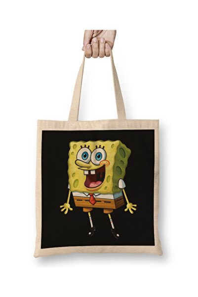 Baskı Dükkanı Dizajn Spongebob Squarepants Spongebob tkanina Torba dugačka Sa...