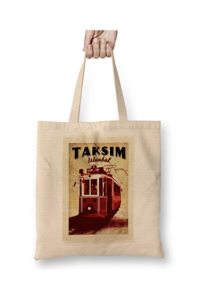 Baskı Dükkanı Tramvajski šlep u Taksimu Torba Dugačak Sa ručkom