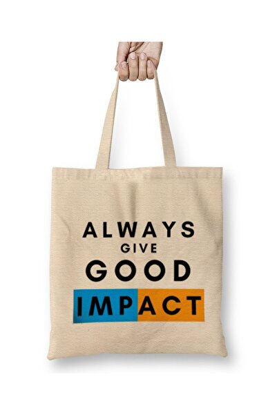 Baskı Dükkanı UVEK DAVAJTE DOBAR UTICAJ Tkanina Torba Duga Sa ručkom