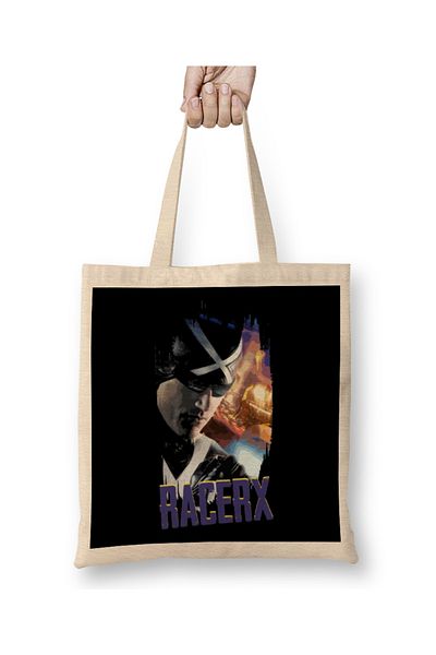 Baskı Dükkanı Υφασμάτινη τσάντα Racer X Heroes με μακριά λαβή