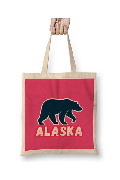 Baskı Dükkanı Υφασμάτινη τσάντα δώρου Alaska με μακριά λαβή