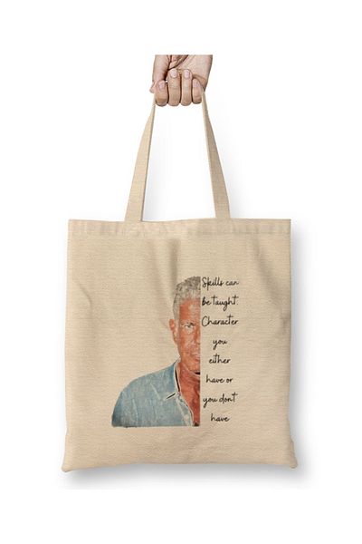 Baskı Dükkanı Anthony Bourdain Quotes υφασμάτινη τσάντα με μακριά λαβή