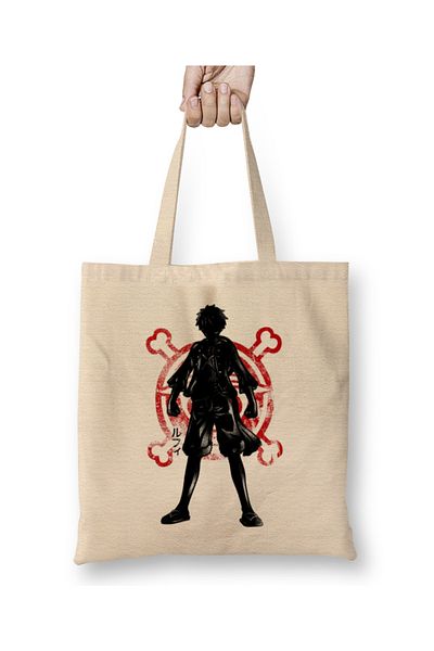 Baskı Dükkanı Υφασμάτινη τσάντα Crimson Luffy με μακριά λαβή
