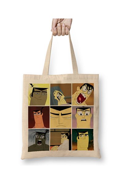 Baskı Dükkanı Samurai Jack 04 υφασμάτινη τσάντα με μακριά λαβή